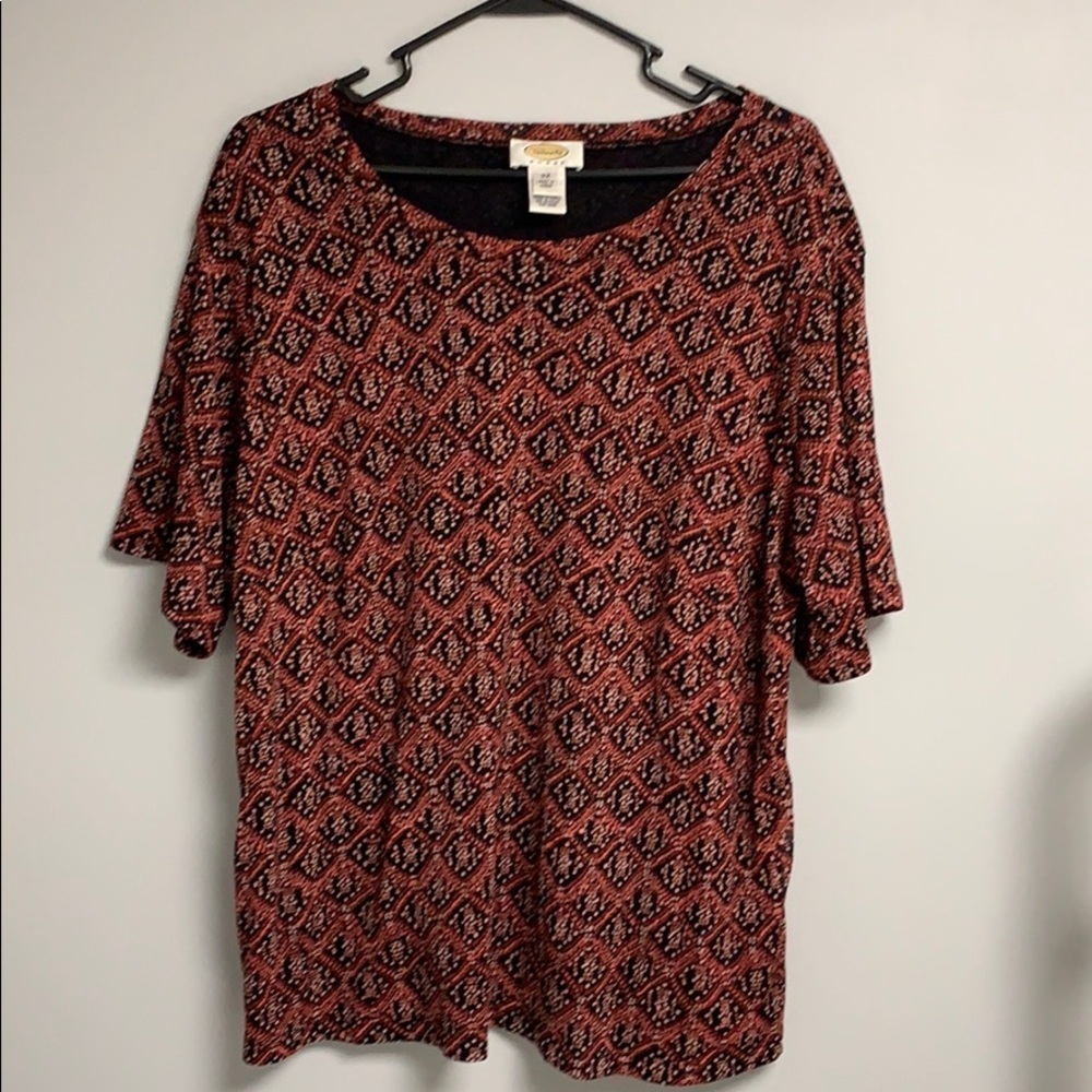 Beautiful Talbots Patterned Pullover Crew Neck To… - image 1